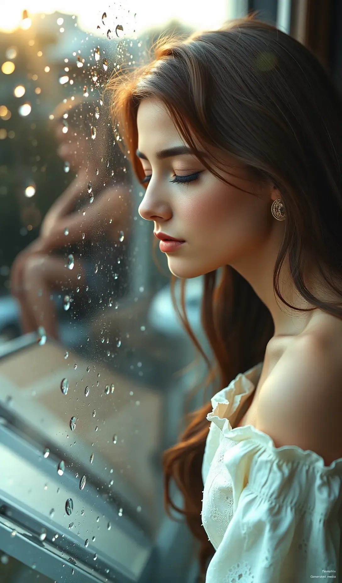 Stillness. Quiet. Rain-soaked reflection.