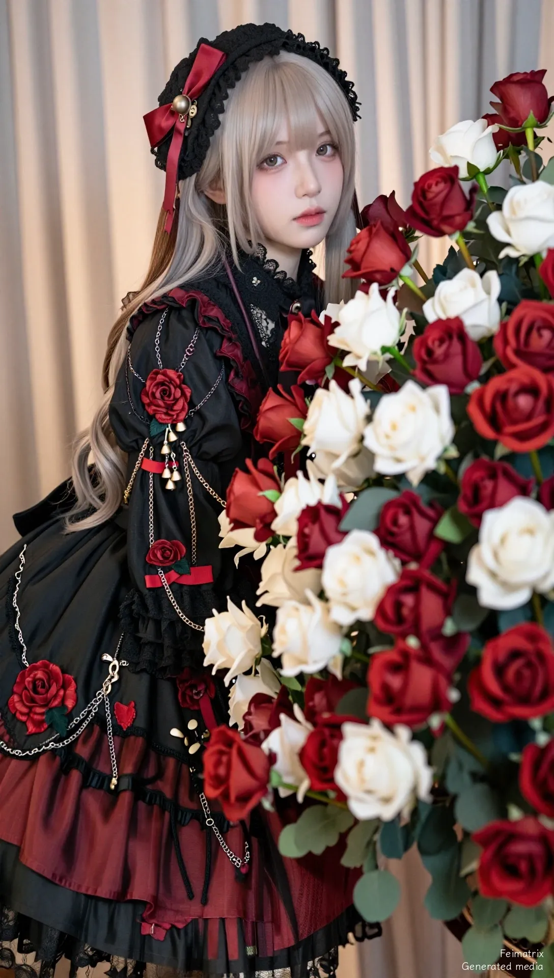 Serene. 🌹 Drenched in rose scent and perfect darkness.