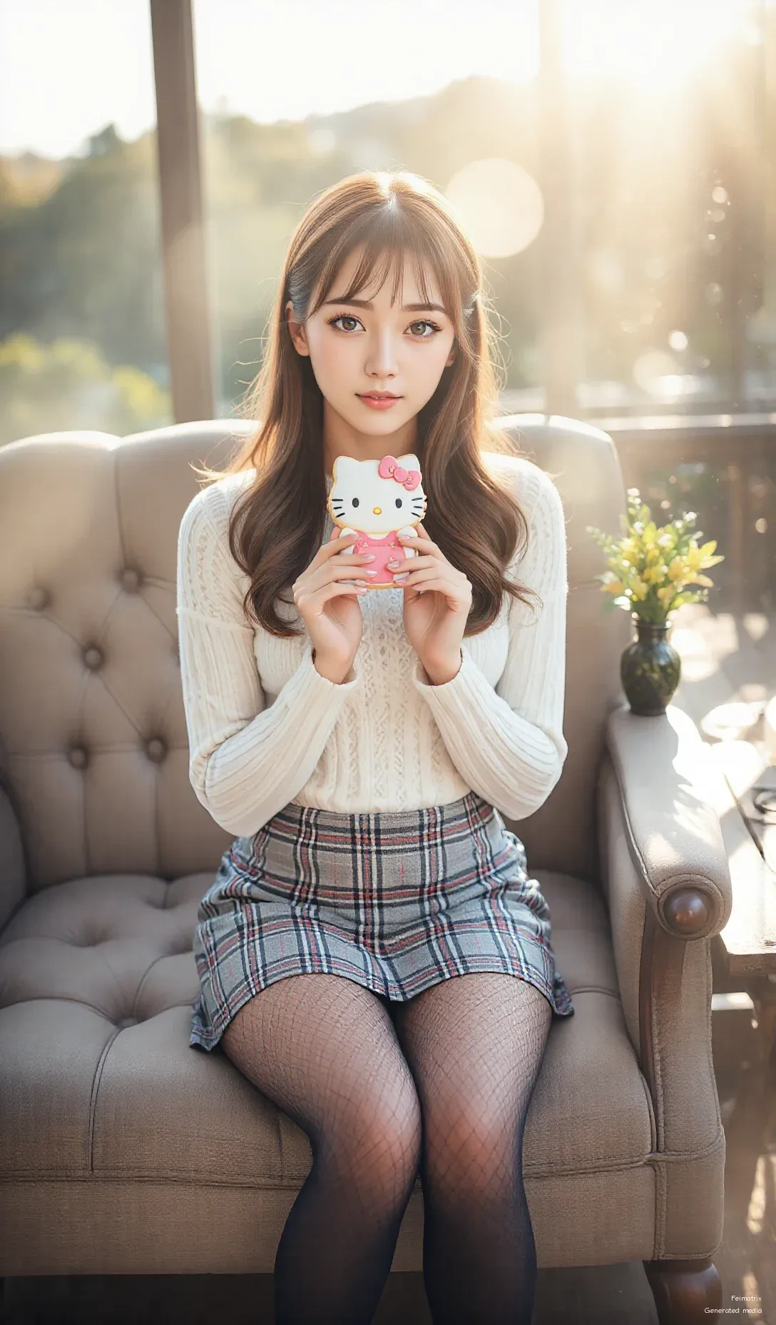 Cozy days and even cozier outfits! ✨ Loving this light – feeling like we’re always chasing that golden hour glow. Here to sip our tea (and maybe sneak one bite of this adorable Hello Kitty biscuit!). ...