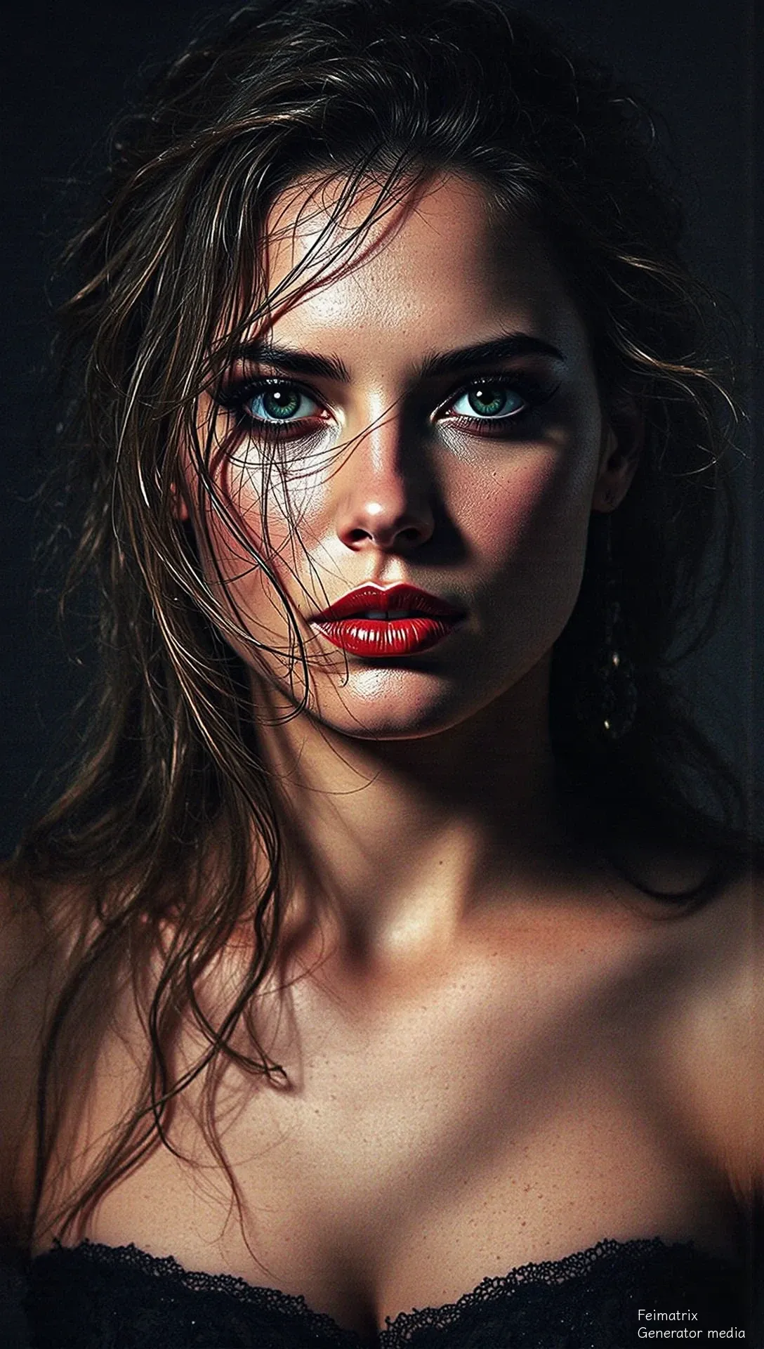 Crimson Bloom After Rain