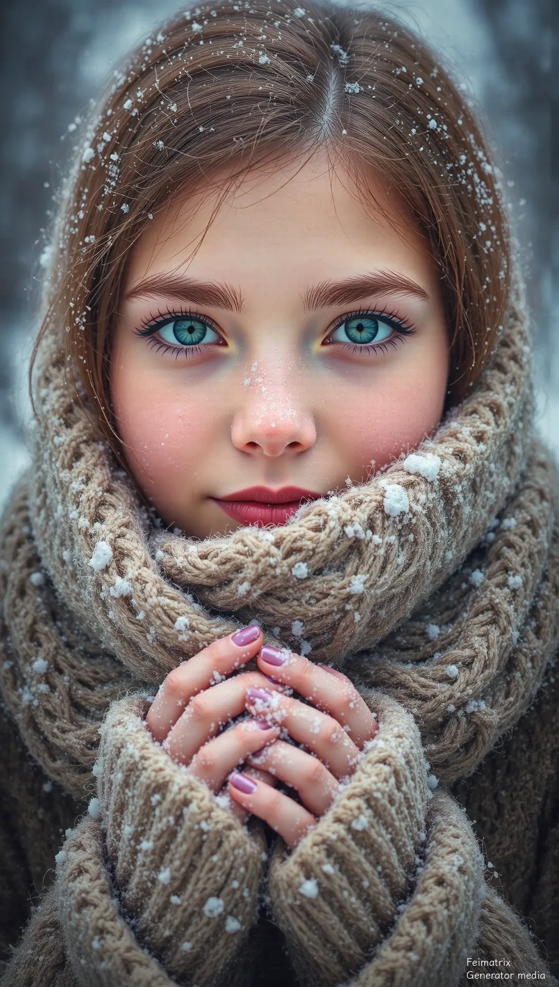 Snowfall on Cinnamon Hearts