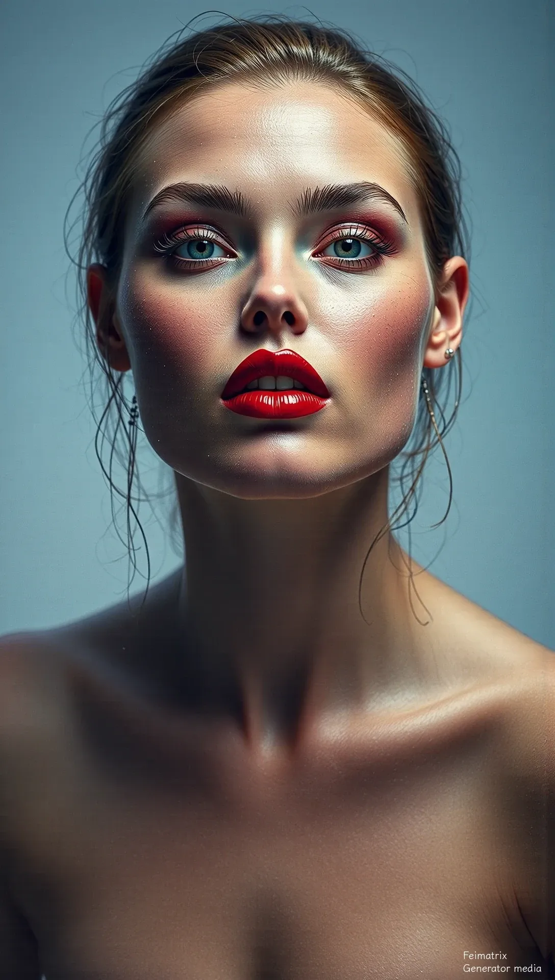 Crimson Bloom in Concrete Rain