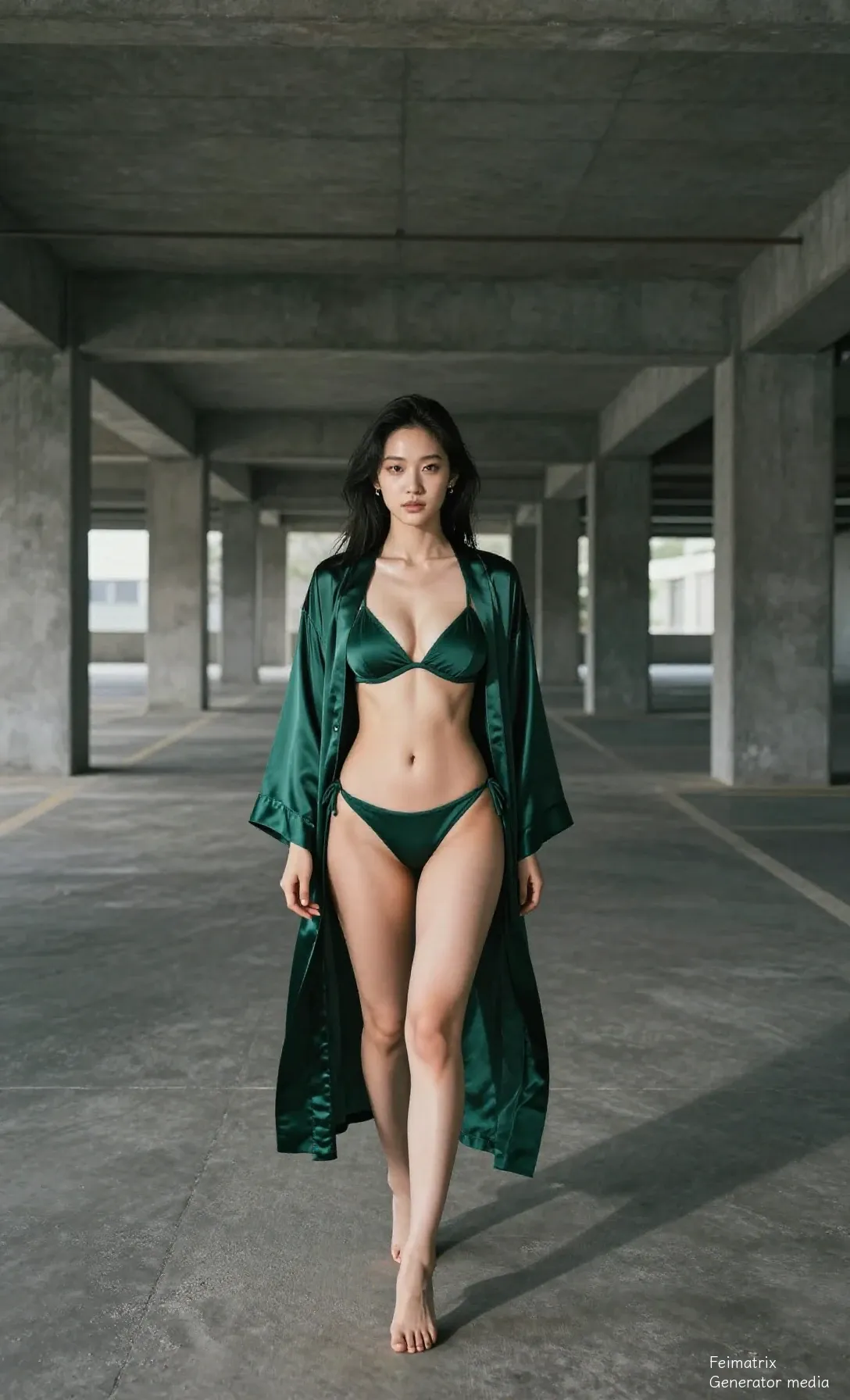 Emerald Echoes in Concrete Silence