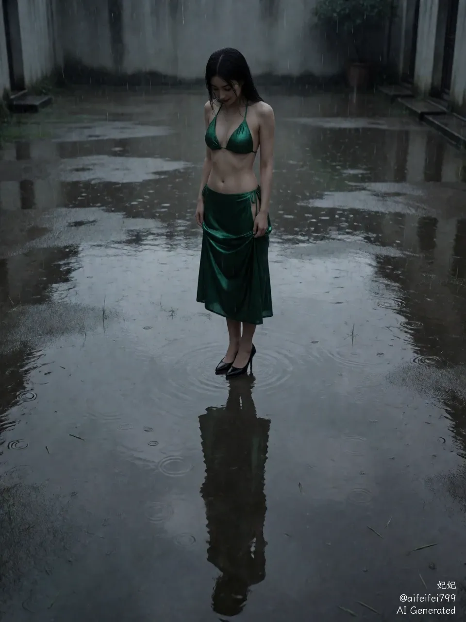 The Emerald Echo of a Rain-Kissed City