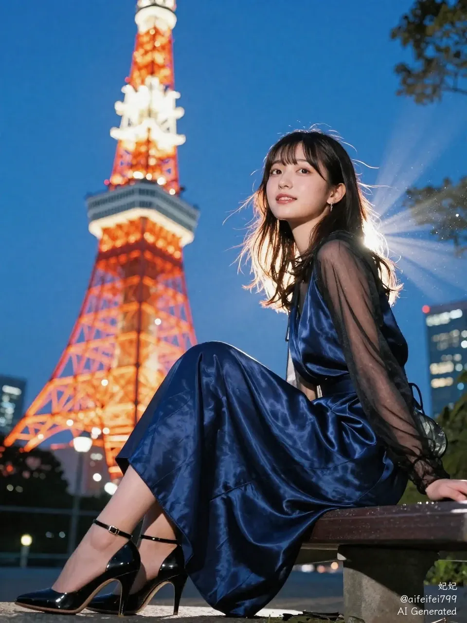 Cotton Whispers Beneath the Tokyo Glow